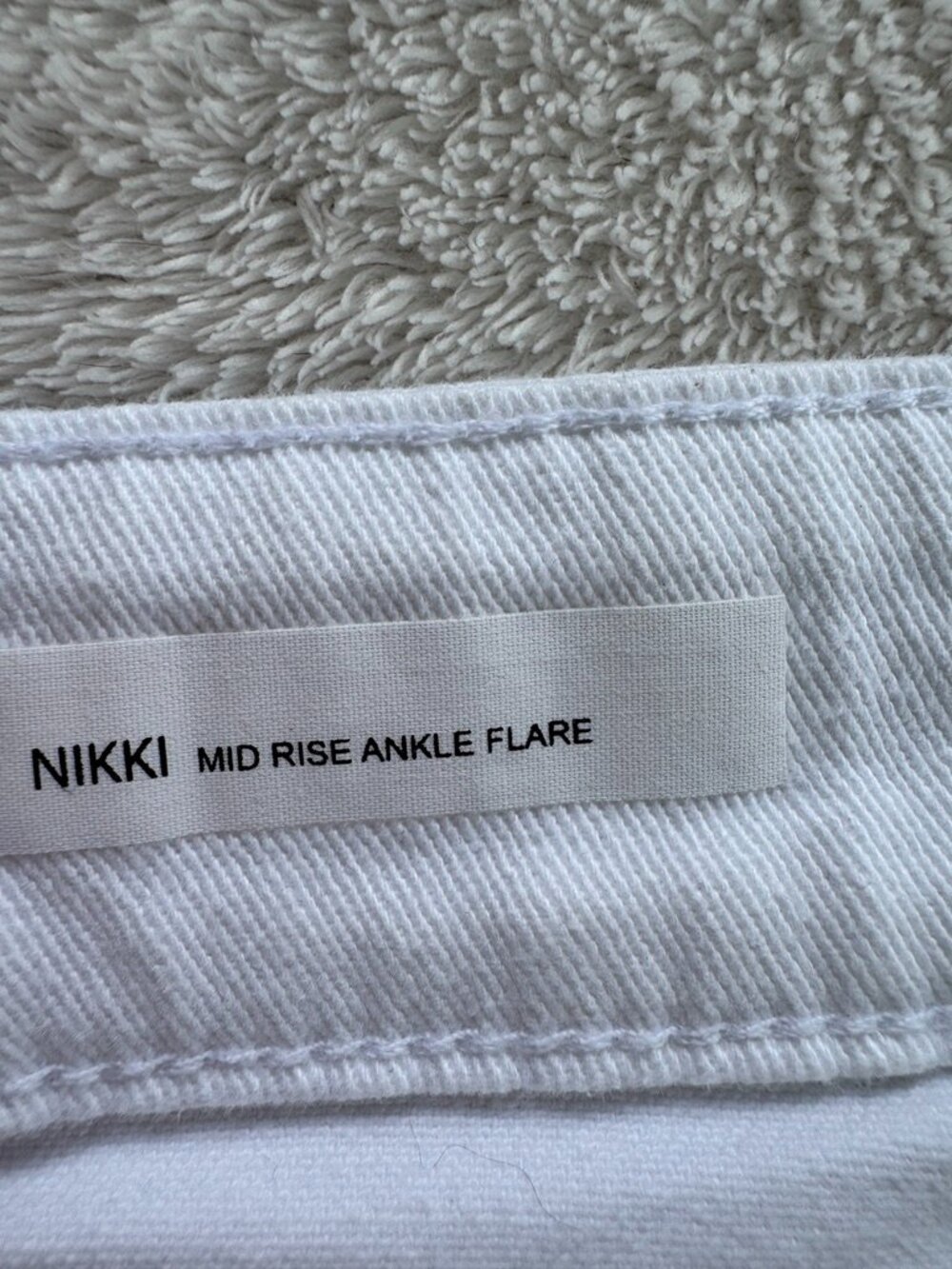 Kut From The Cloth Nikki Mid Rise Ankle Flare White Jeans Size 8 - Picture 5 of 13